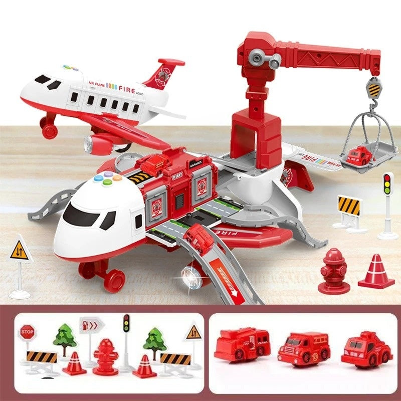 Transforming Plane for Fun & Learning with Lights, Sounds, Cars & Traffic Signs, Safe for Ages 3+