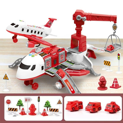 Transforming Plane for Fun & Learning with Lights, Sounds, Cars & Traffic Signs, Safe for Ages 3+