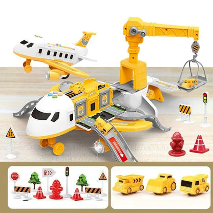 Transforming Plane for Fun & Learning with Lights, Sounds, Cars & Traffic Signs, Safe for Ages 3+