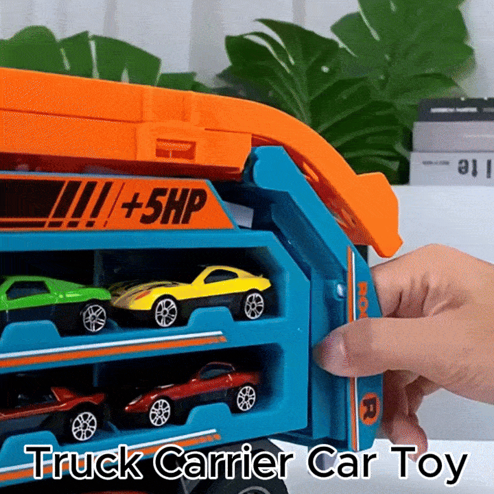 Truck Carrier Car Toy with Alloy Cars, No Batteries, Multi-Mode, Safe for Ages 4+