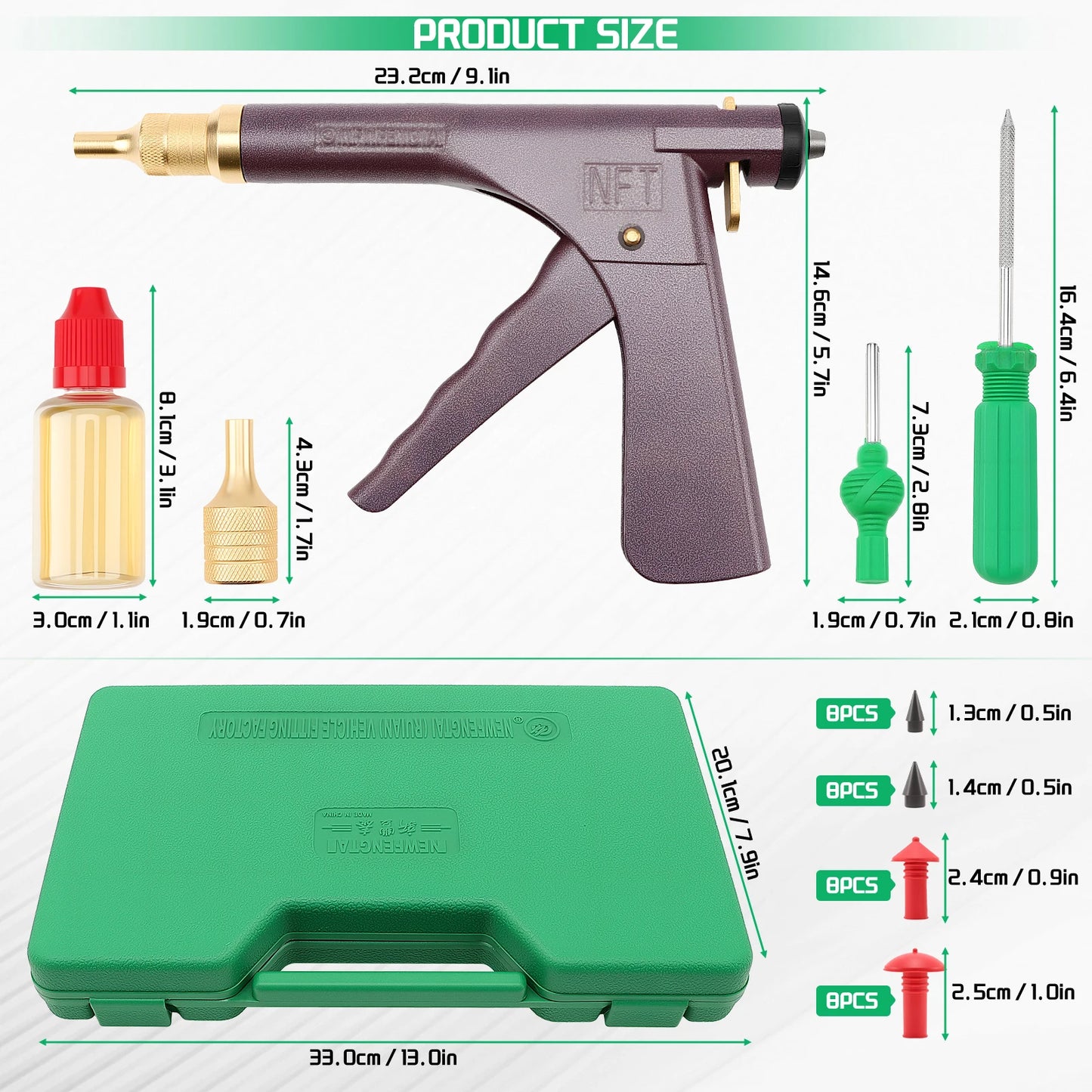 Tubeless Tire Repair Kit for Motorcycle and Electric Bikes – Durable Puncture Plug Set for Emergency Tire Repair