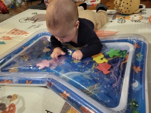Tummy Time Water Mat, Safe for Babies & Toddlers, Foldable Easy to Clean