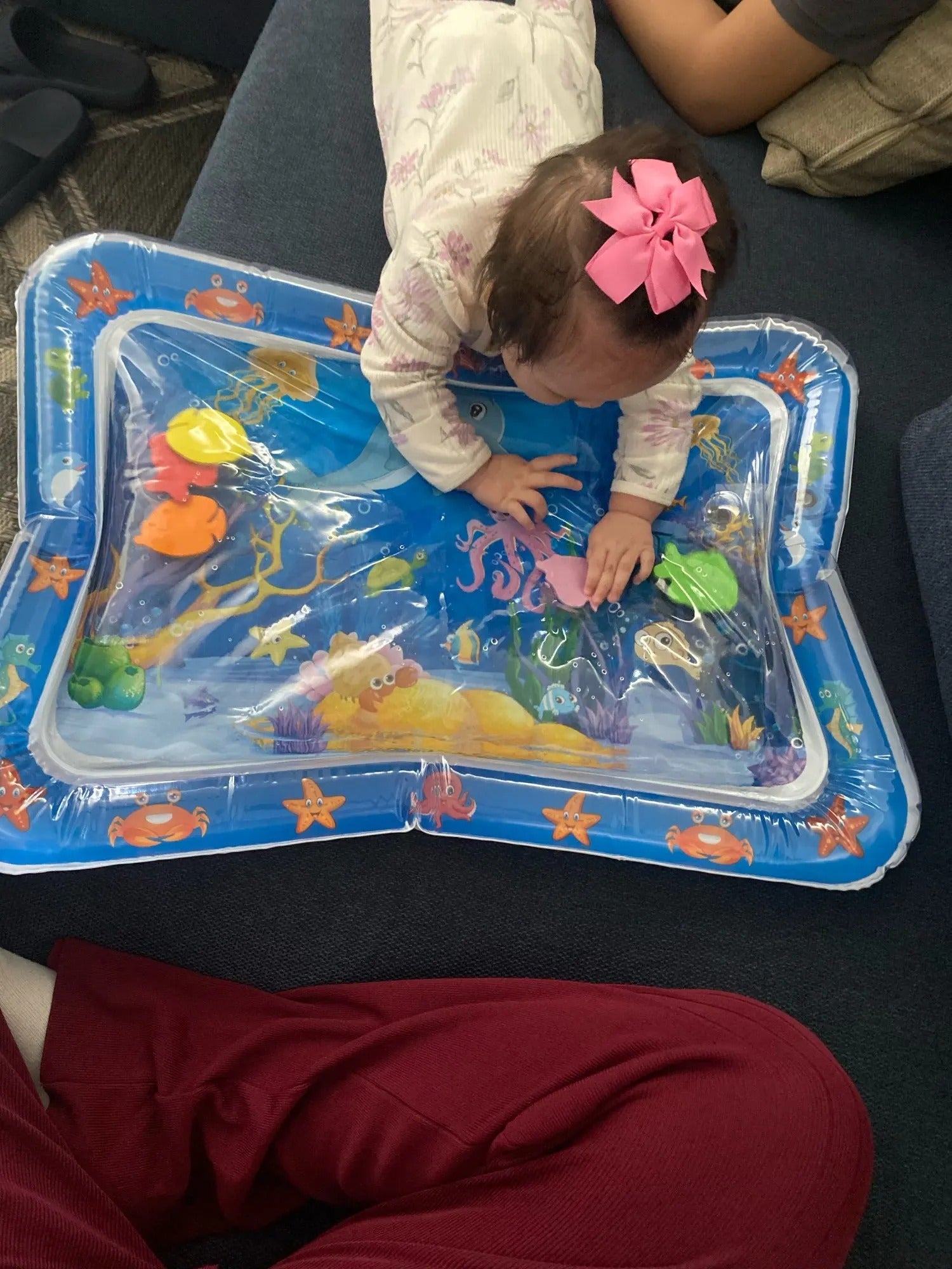 Tummy Time Water Mat, Safe for Babies & Toddlers, Foldable Easy to Clean