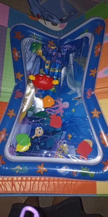 Tummy Time Water Mat, Safe for Babies & Toddlers, Foldable Easy to Clean