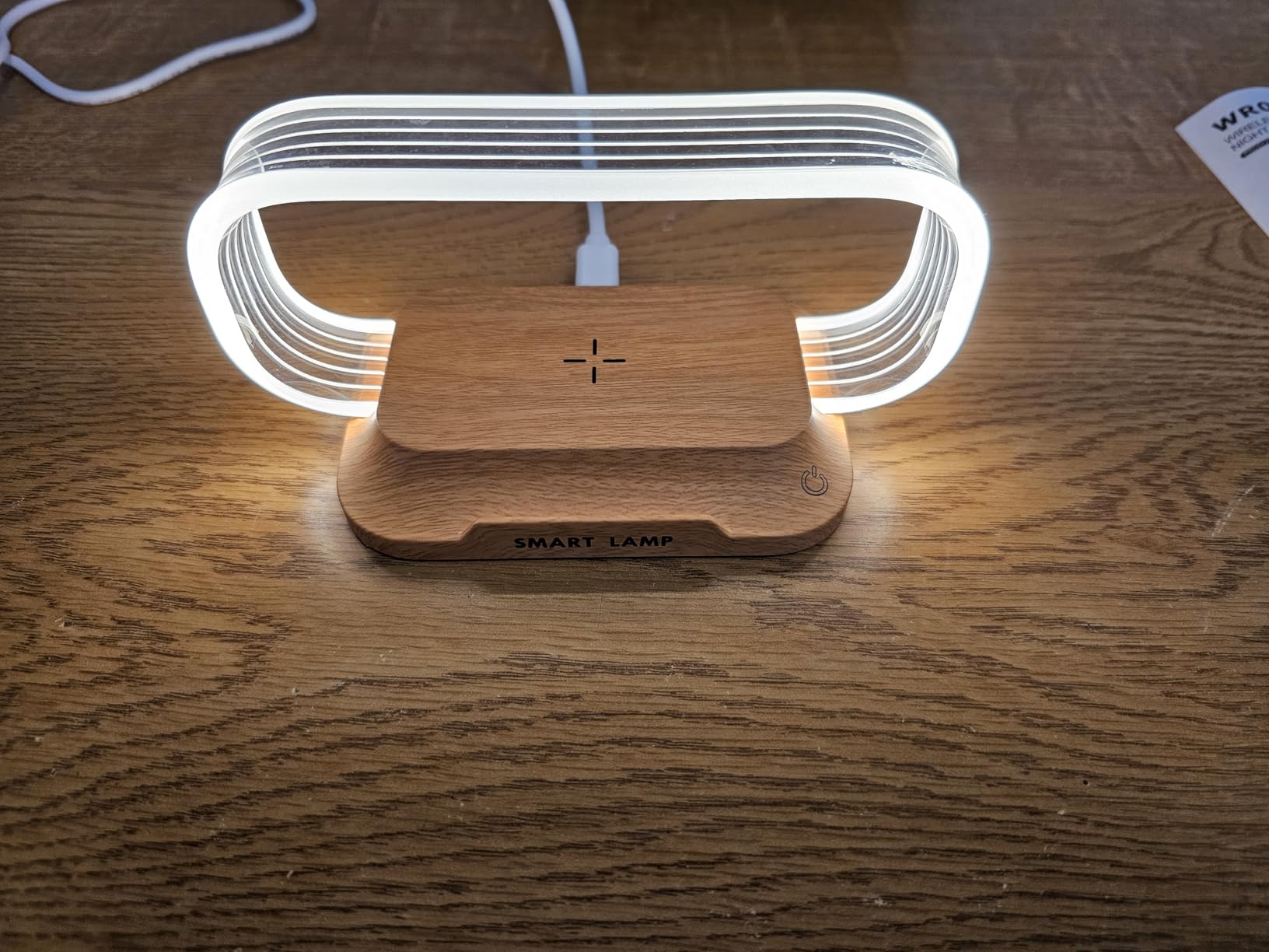 Ultimate LED Desk Lamp with Charging Station – 5-in-1 Fast Wireless Charger, Clock & Night Light with USB Port for Effortless Power & Style