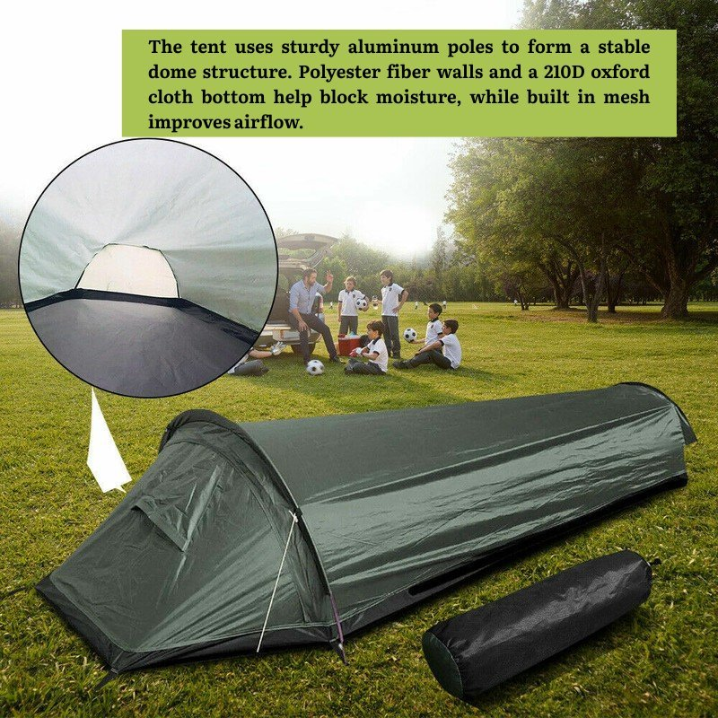 Ultralight Waterproof Single-Person Camping Tent for Hiking, Cycling, Trekking, and Mountaineering