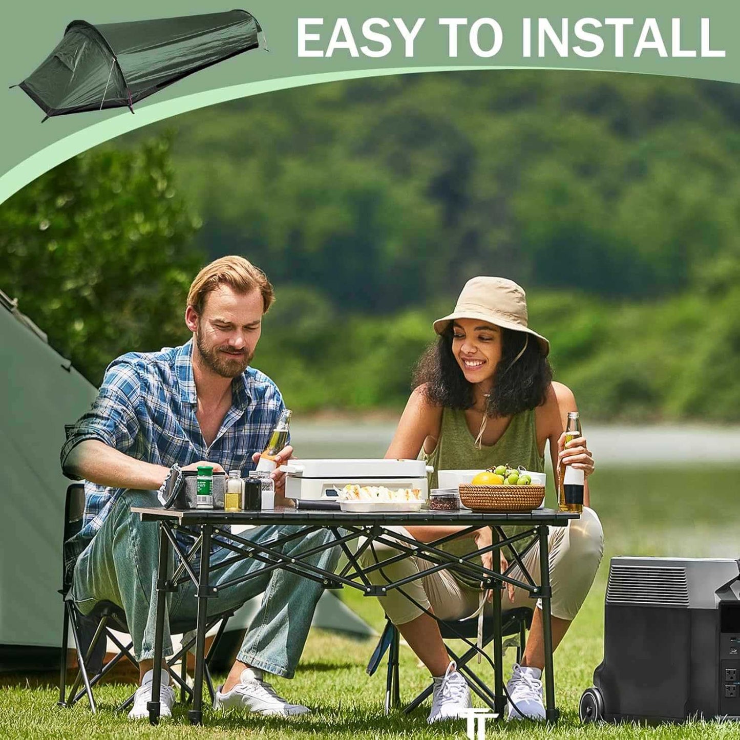 Ultralight Waterproof Single-Person Camping Tent for Hiking, Cycling, Trekking, and Mountaineering