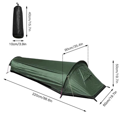 Ultralight Waterproof Single-Person Camping Tent for Hiking, Cycling, Trekking, and Mountaineering