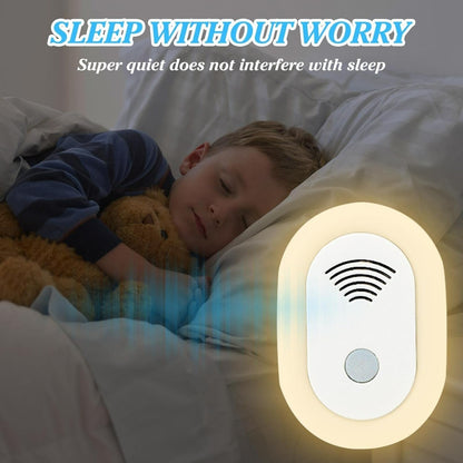 Ultrasonic Mosquito Repellent for Indoor Use with Built-in Night Light and 360-Degree Coverage