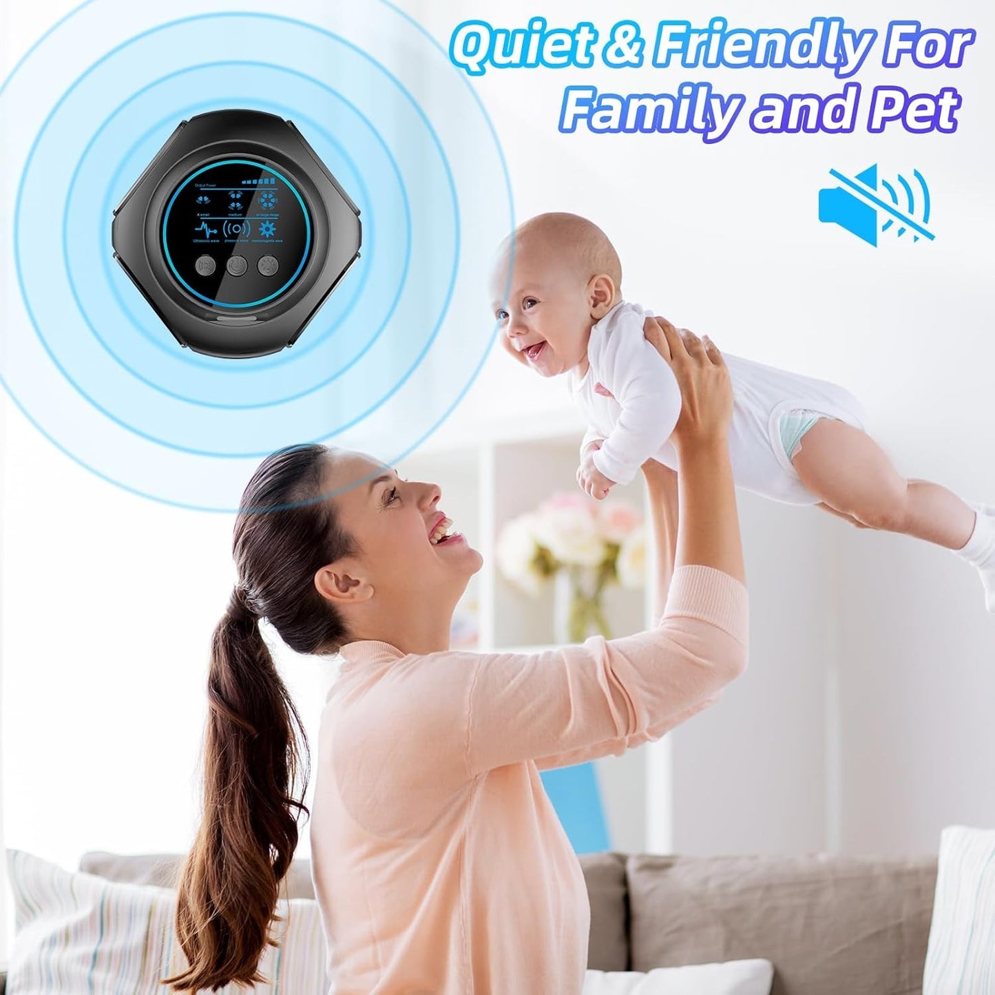 Ultrasonic Rodent Repellent Plug-In, 3200 sq ft Coverage, 360° Coverage, Silent Operation, Chemical-Free