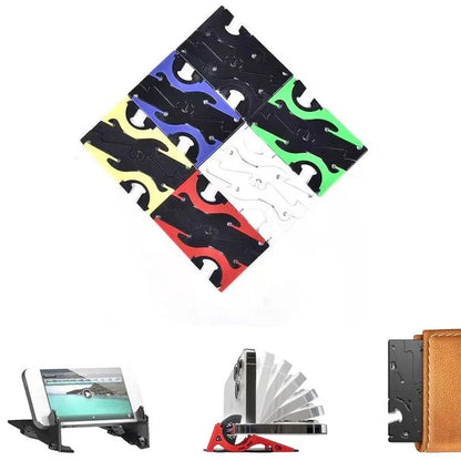 Ultra-Thin Portable Card Phone Holder for Wallet & Desk