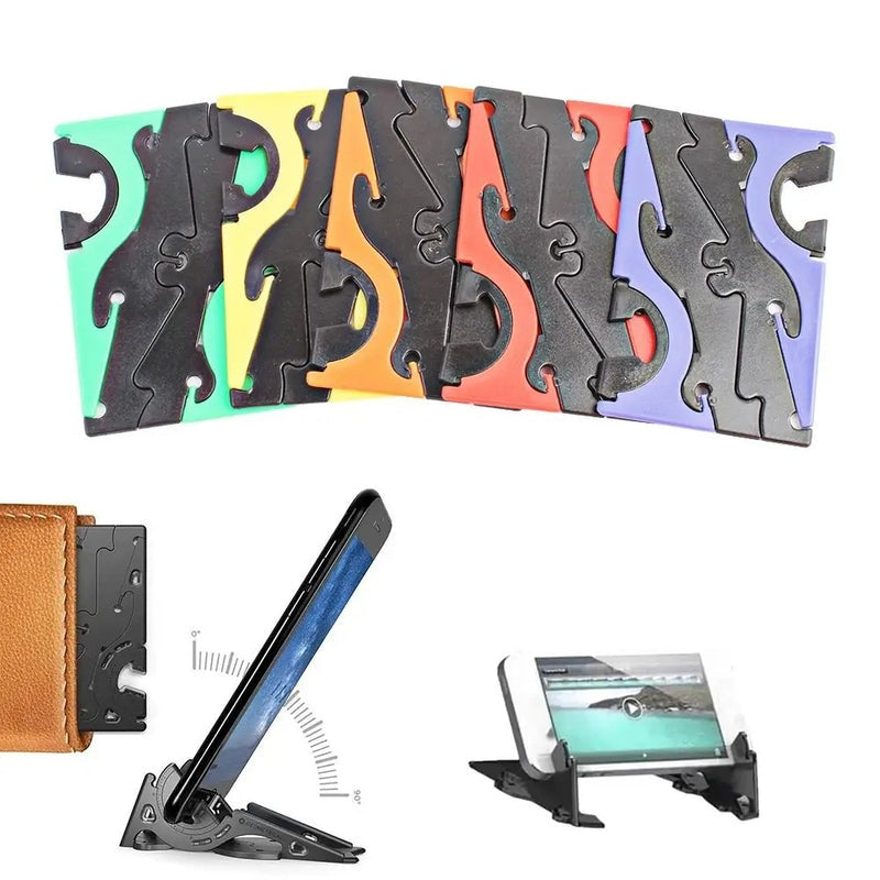 Ultra-Thin Portable Card Phone Holder for Wallet & Desk