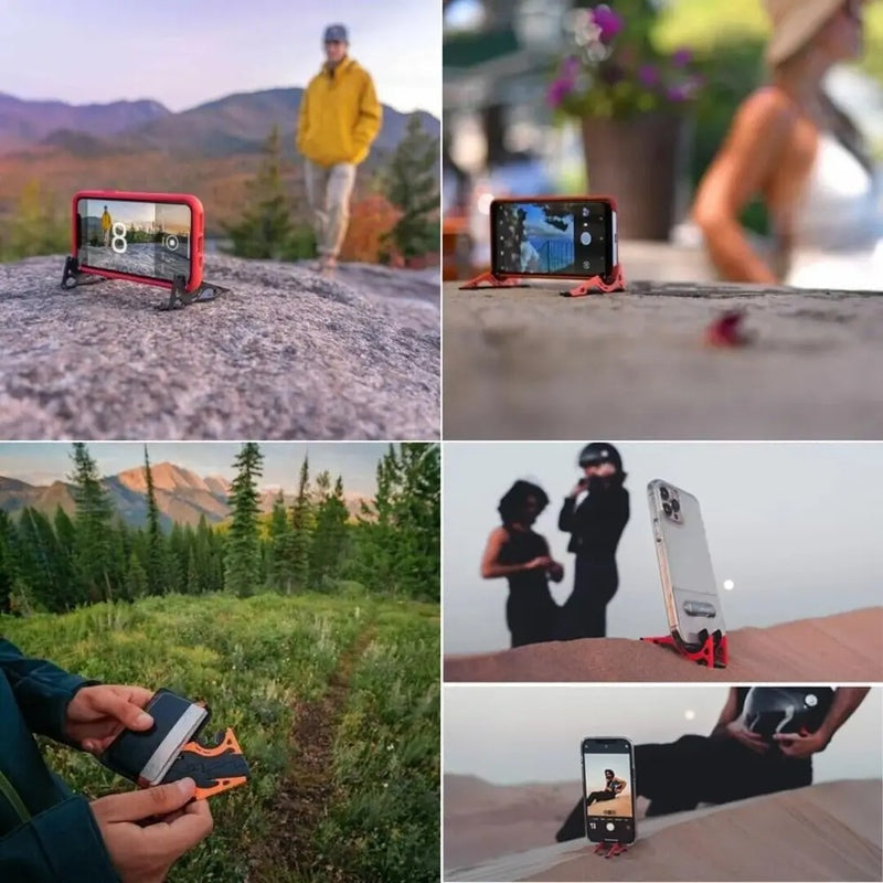 Ultra-Thin Portable Card Phone Holder for Wallet & Desk