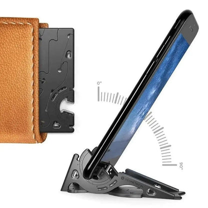 Ultra-Thin Portable Card Phone Holder for Wallet & Desk