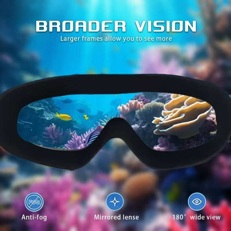 Uni-Sex No Leak Swim Glasses with UV Protection, Anti-Fog Coating, Waterproof Seal