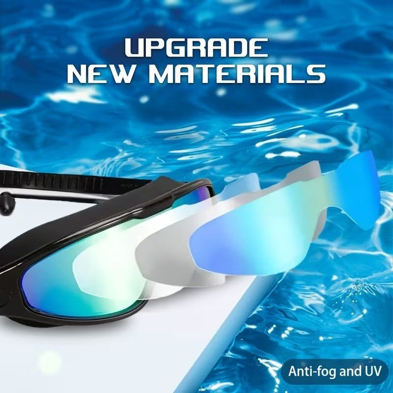 Uni-Sex No Leak Swim Glasses with UV Protection, Anti-Fog Coating, Waterproof Seal