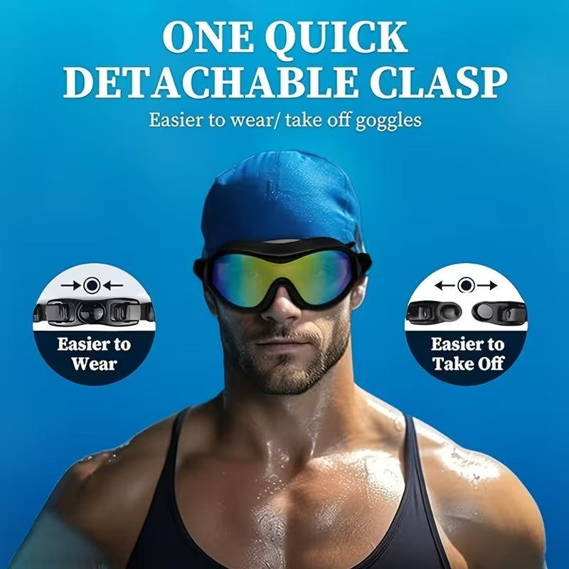 Uni-Sex No Leak Swim Glasses with UV Protection, Anti-Fog Coating, Waterproof Seal