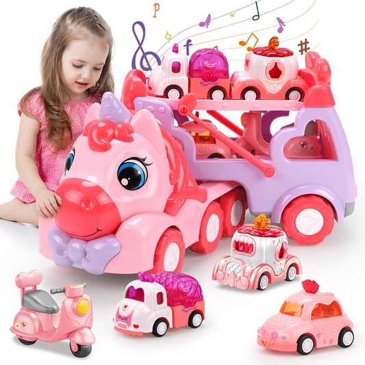 Unicorn Carrier Truck – Magical Toy Vehicle with Unicorn Figures, Safe for Ages 1+