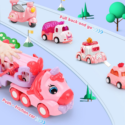 Unicorn Carrier Truck – Magical Toy Vehicle with Unicorn Figures, Safe for Ages 1+