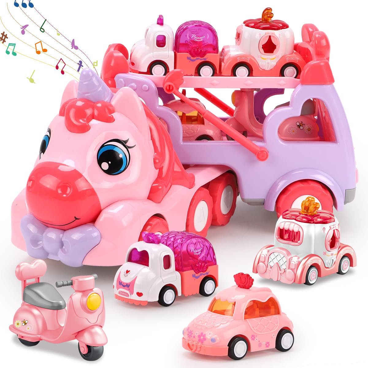 Unicorn Carrier Truck – Magical Toy Vehicle with Unicorn Figures, Safe for Ages 1+