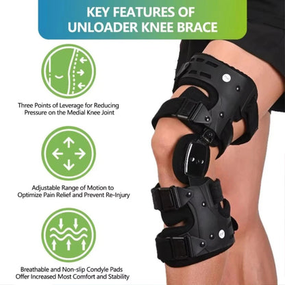 Unloader Knee Support Brace with Medial and Lateral Support Helps Stabilize the Joint