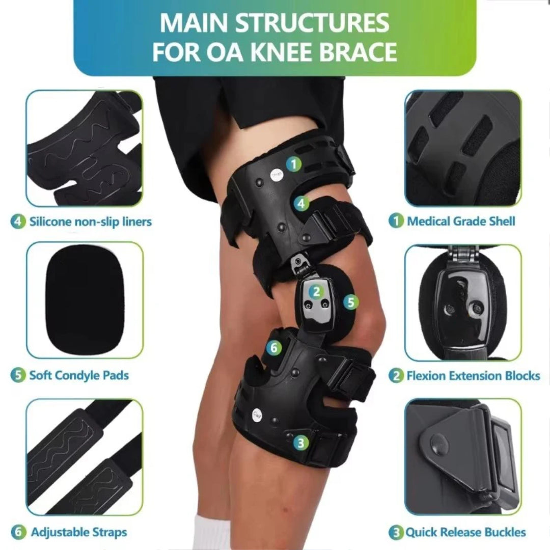 Unloader Knee Support Brace with Medial and Lateral Support Helps Stabilize the Joint