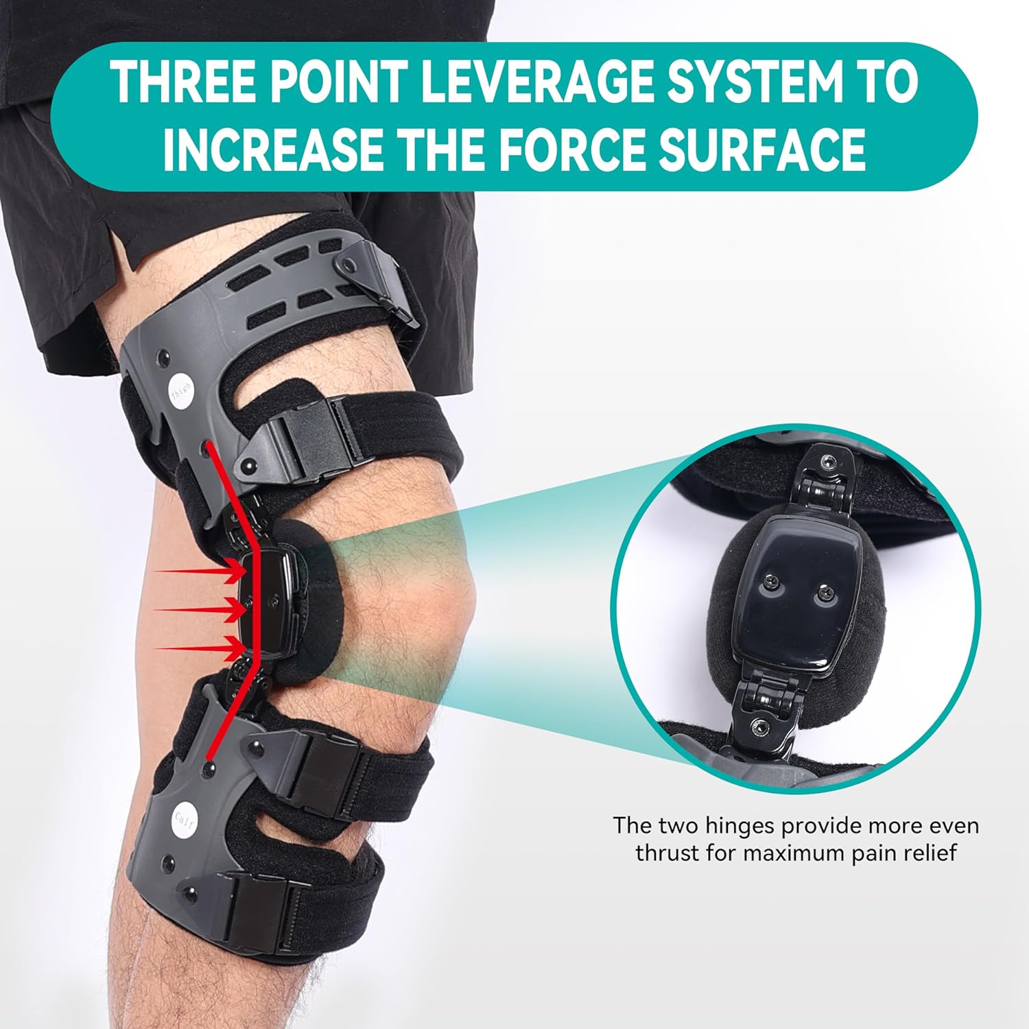 Unloader Knee Support Brace with Medial and Lateral Support Helps Stabilize the Joint