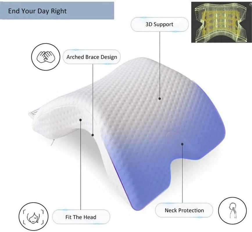 U-Shaped Memory Foam Orthopedic Pillow for Side Sleepers