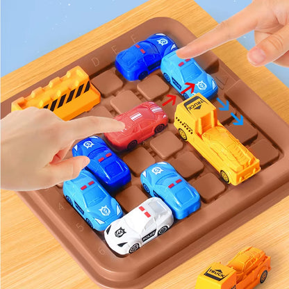 Vehicle Maze Toy With Colorful Cars, Move Cars Out of the Garage, Brain-Training, Safe for 6+