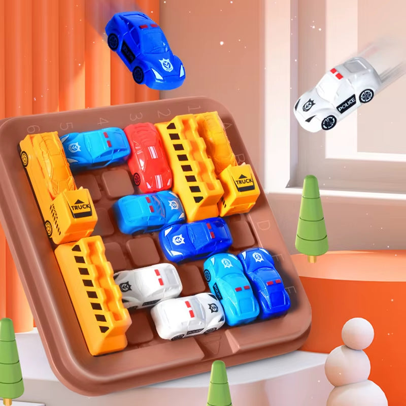 Vehicle Maze Toy With Colorful Cars, Move Cars Out of the Garage, Brain-Training, Safe for 6+