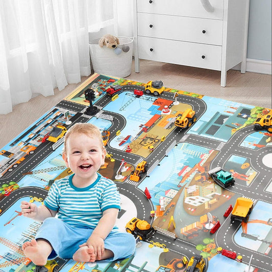 Vibrant Roadway Playmat – Endless Adventures for Kids with Educational & Imaginative Play, Safe for Ages 3+