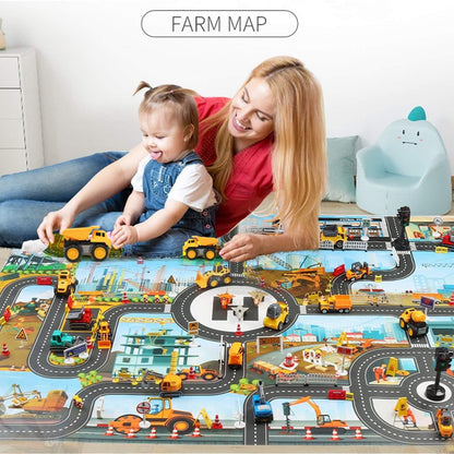 Vibrant Roadway Playmat – Endless Adventures for Kids with Educational & Imaginative Play, Safe for Ages 3+
