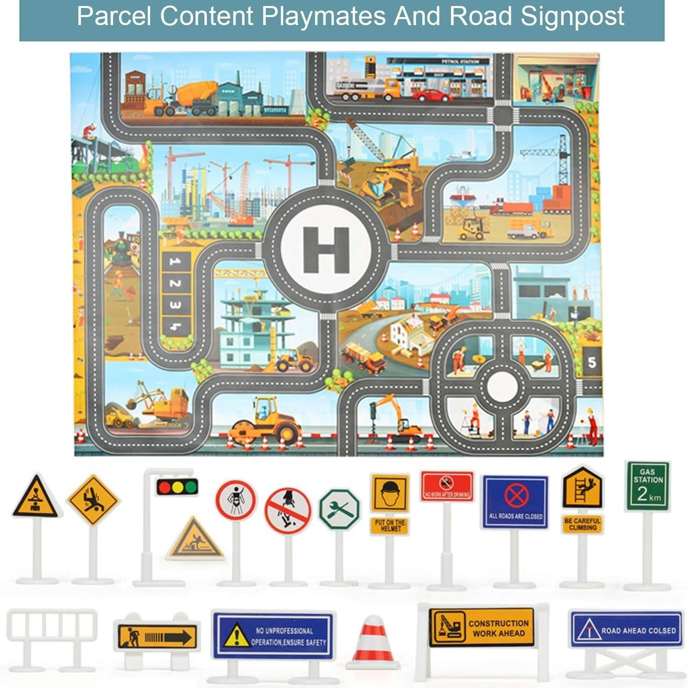 Vibrant Roadway Playmat – Endless Adventures for Kids with Educational & Imaginative Play, Safe for Ages 3+