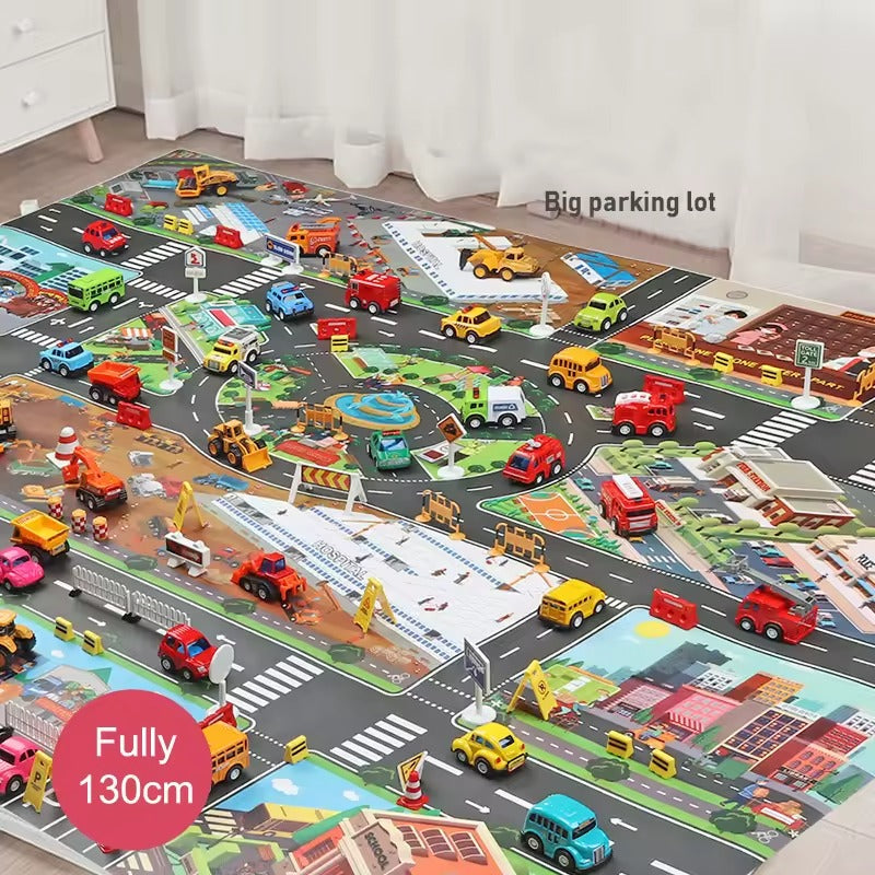 Vibrant Roadway Playmat – Endless Adventures for Kids with Educational & Imaginative Play, Safe for Ages 3+