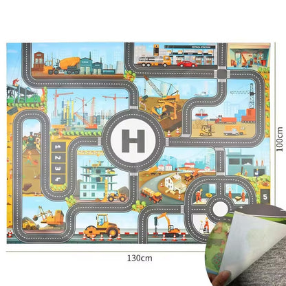 Vibrant Roadway Playmat – Endless Adventures for Kids with Educational & Imaginative Play, Safe for Ages 3+
