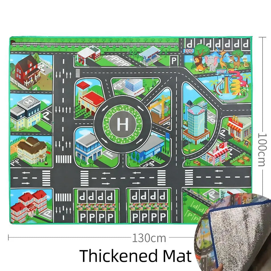 Vibrant Roadway Playmat – Endless Adventures for Kids with Educational & Imaginative Play, Safe for Ages 3+
