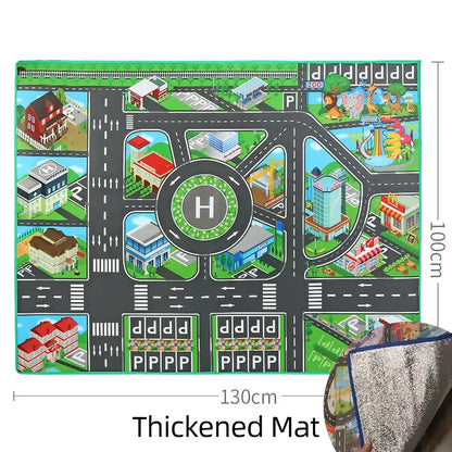 Vibrant Roadway Playmat – Endless Adventures for Kids with Educational & Imaginative Play, Safe for Ages 3+