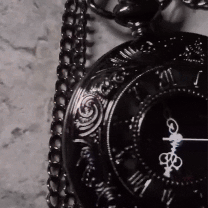 Vintage Half Hunter Pocket Watch with Cover, Chain, Safe Materials, Compact and Easy to Carry