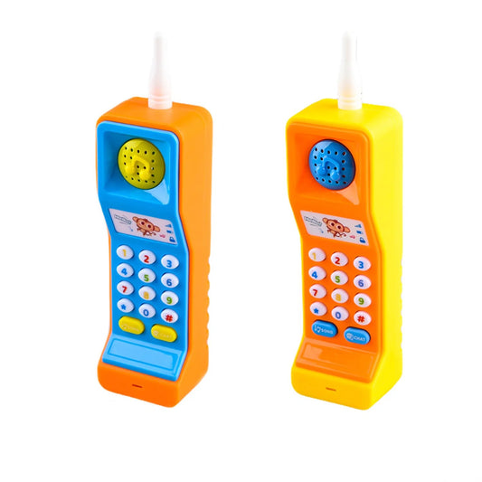 Vintage Learning Phone with Sound Effects, Flashing Lights, Simulated Phone Calls and Easy to Hold, Safe for Months 18+