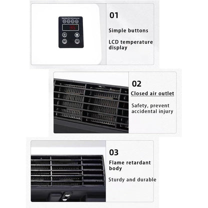 Wall-Mounted Heated Clothes Airer & Room Heater – 2-in-1 Drying & Cooling with Remote Control