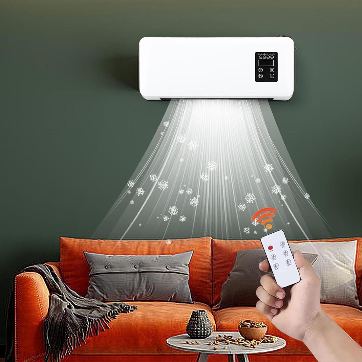 Wall-Mounted Heated Clothes Airer & Room Heater – 2-in-1 Drying & Cooling with Remote Control