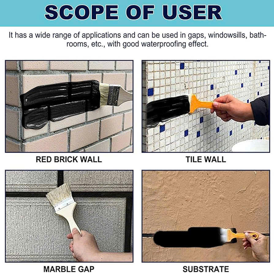 Water-Based Roof Sealant Coating with Safe Materials, UV Resistance, Easy Application and Portable Design