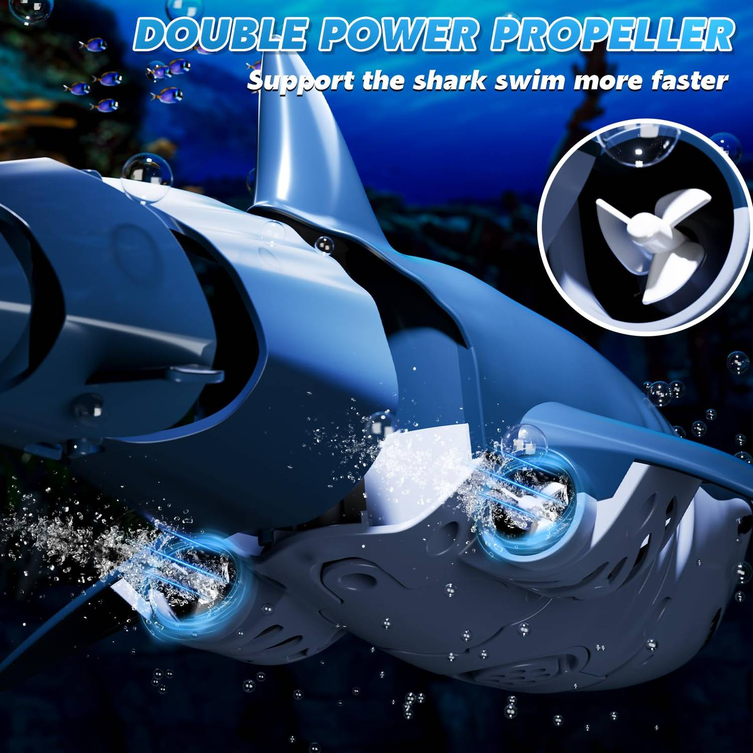 Water Spray Remote Control Shark Toy Electric Toy under the Water Gift for Kids