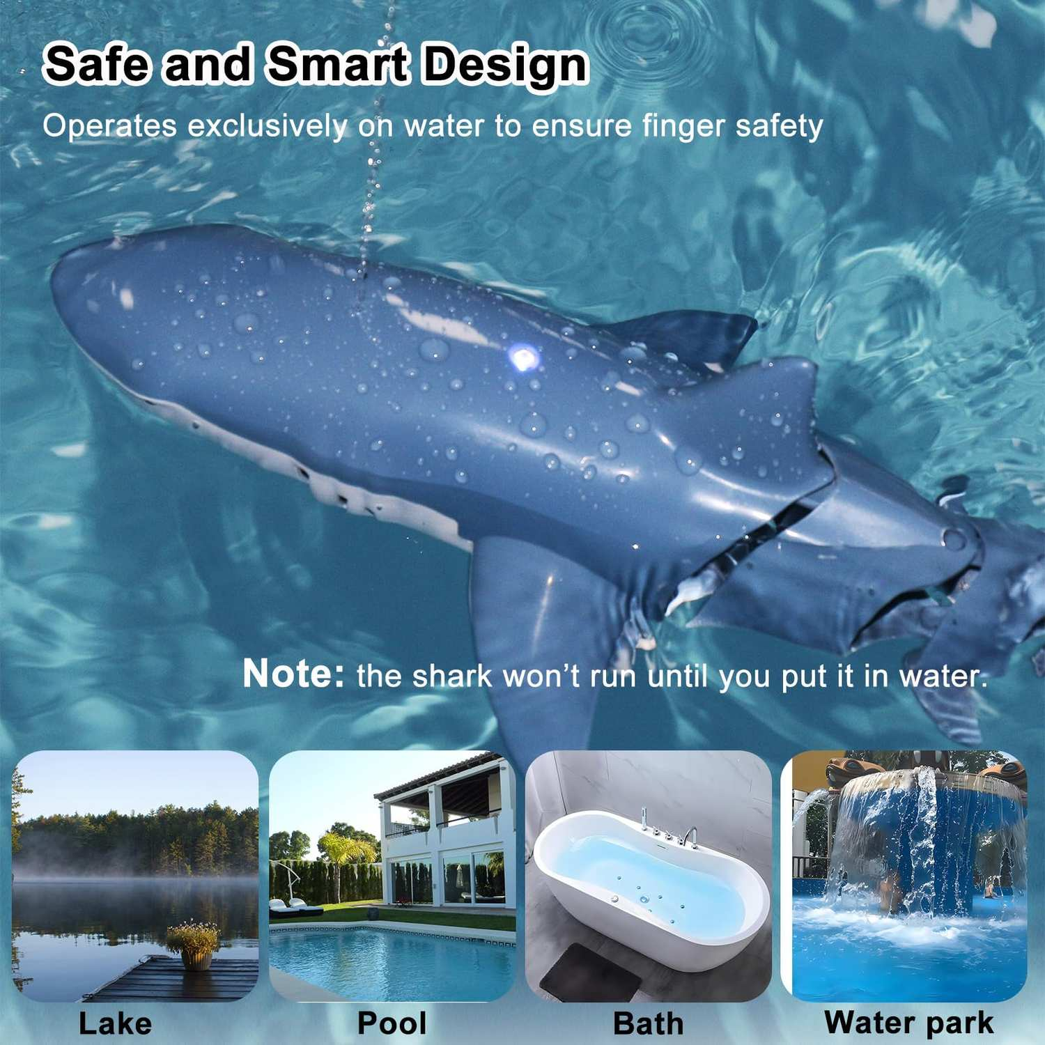 Water Spray Remote Control Shark Toy Electric Toy under the Water Gift for Kids