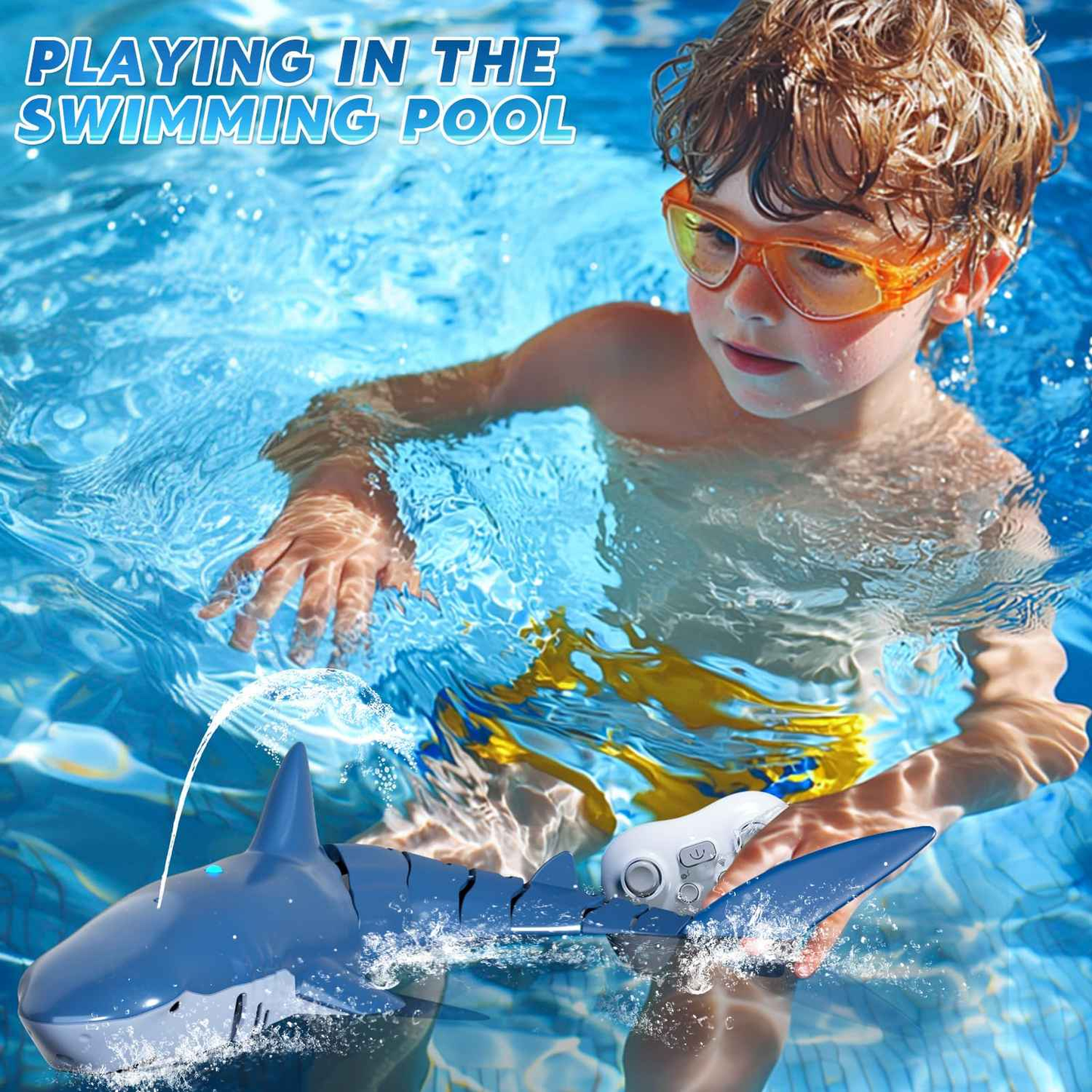 Water Spray Remote Control Shark Toy Electric Toy under the Water Gift for Kids
