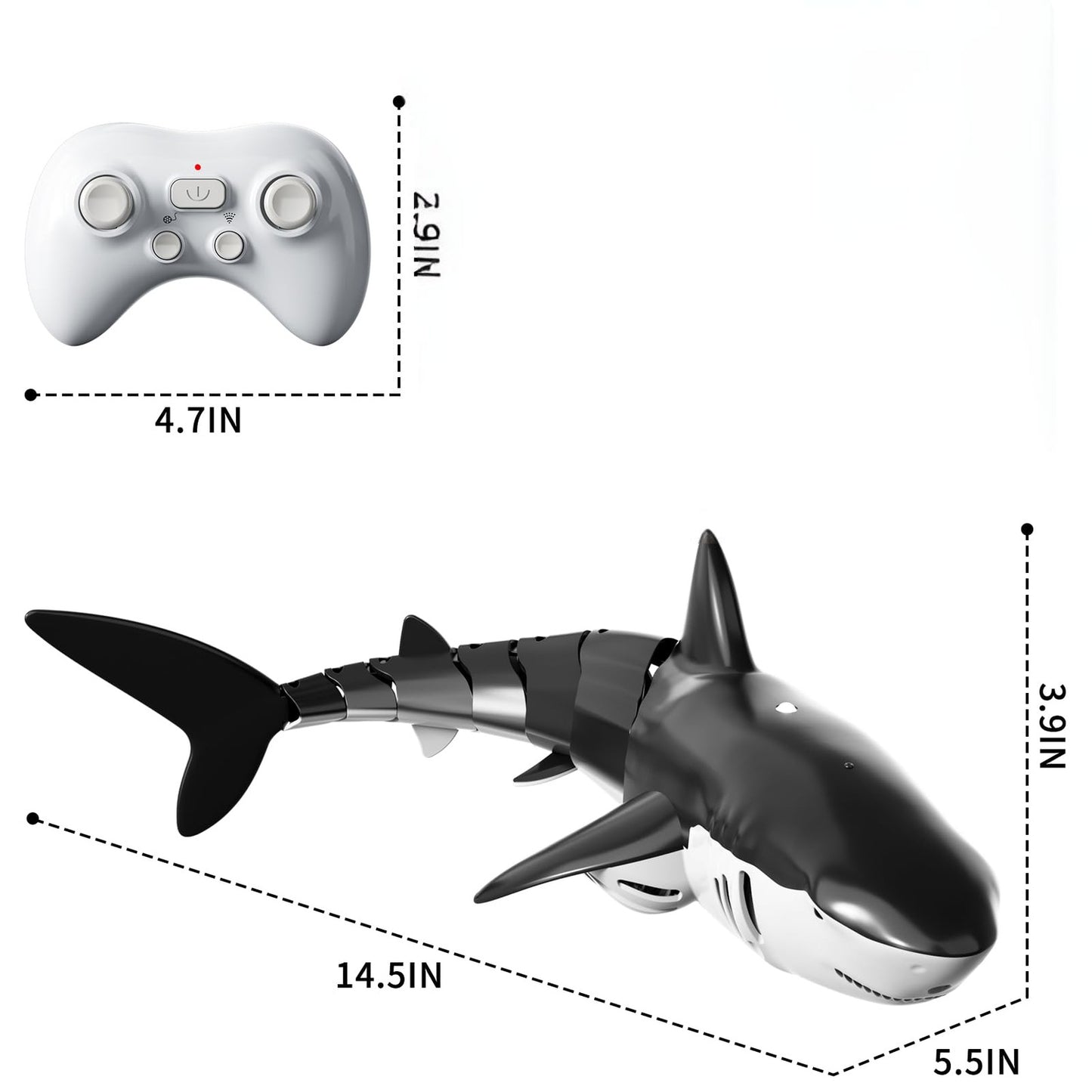 Water Spray Remote Control Shark Toy Electric Toy under the Water Gift for Kids