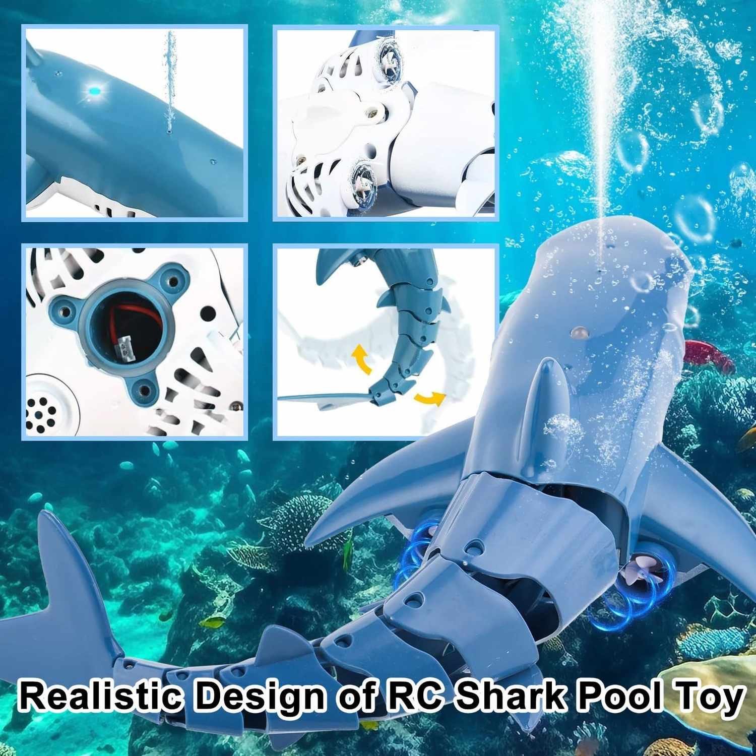 Water Spray Remote Control Shark Toy Electric Toy under the Water Gift for Kids