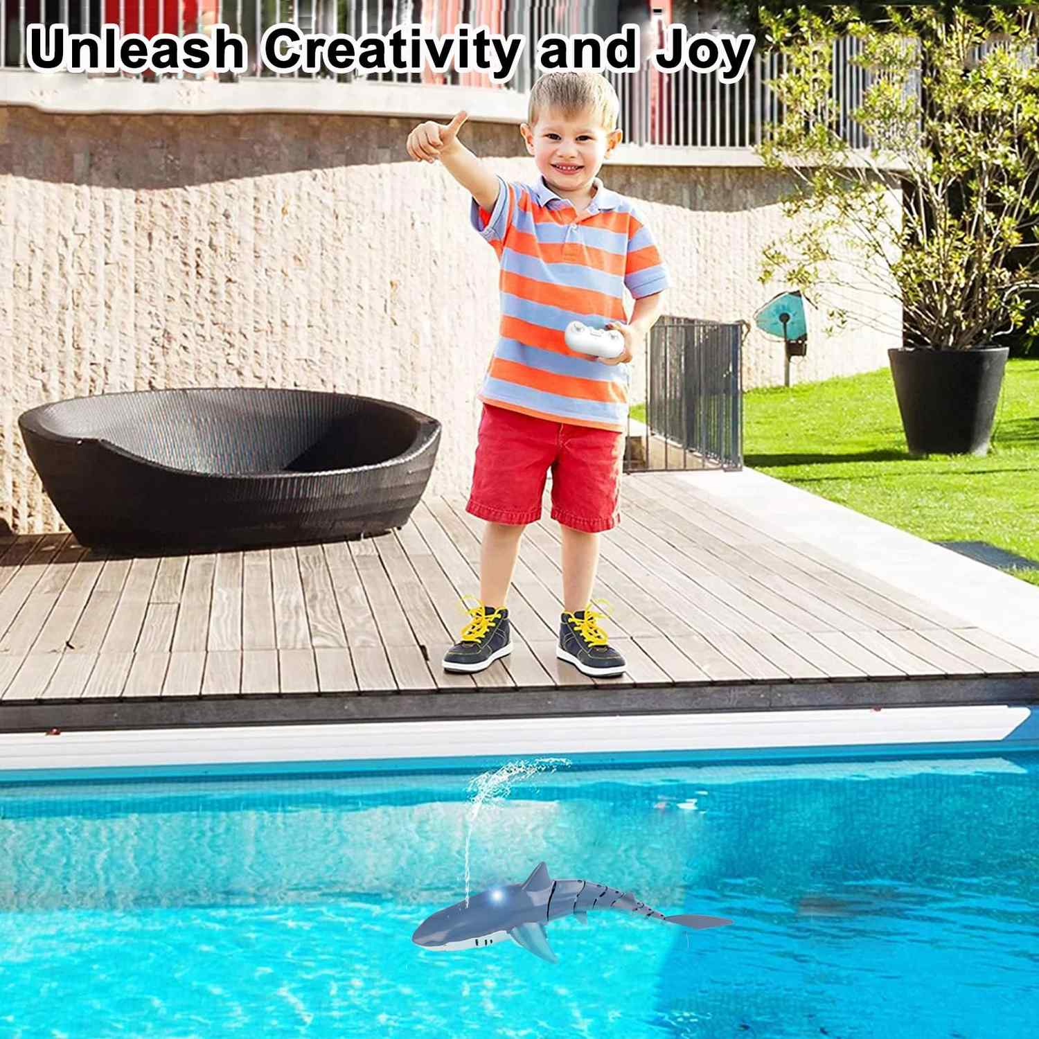 Water Spray Remote Control Shark Toy Electric Toy under the Water Gift for Kids