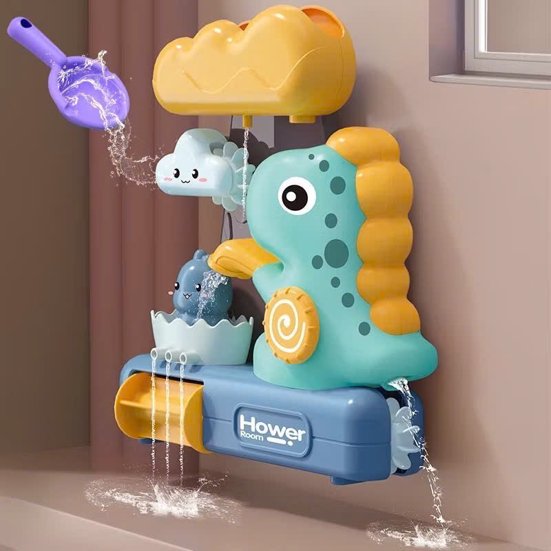 Waterfall Dinosaur Bath Toy - No Batteries Required, Easy to Use and Install, Safe for Ages 1+