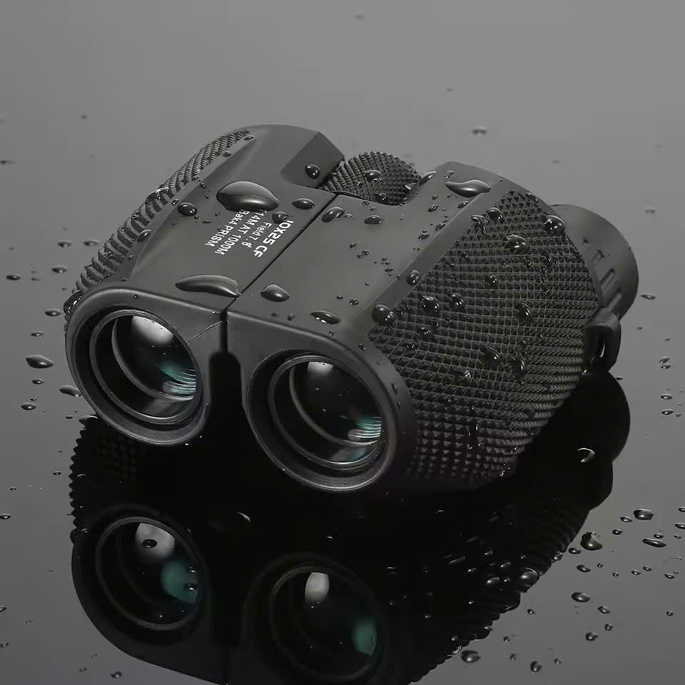 Waterproof High-Power Night-Vision Binoculars for Adults and Kids with 10×25 Magnification, Carrying Strap, Storage Pouch